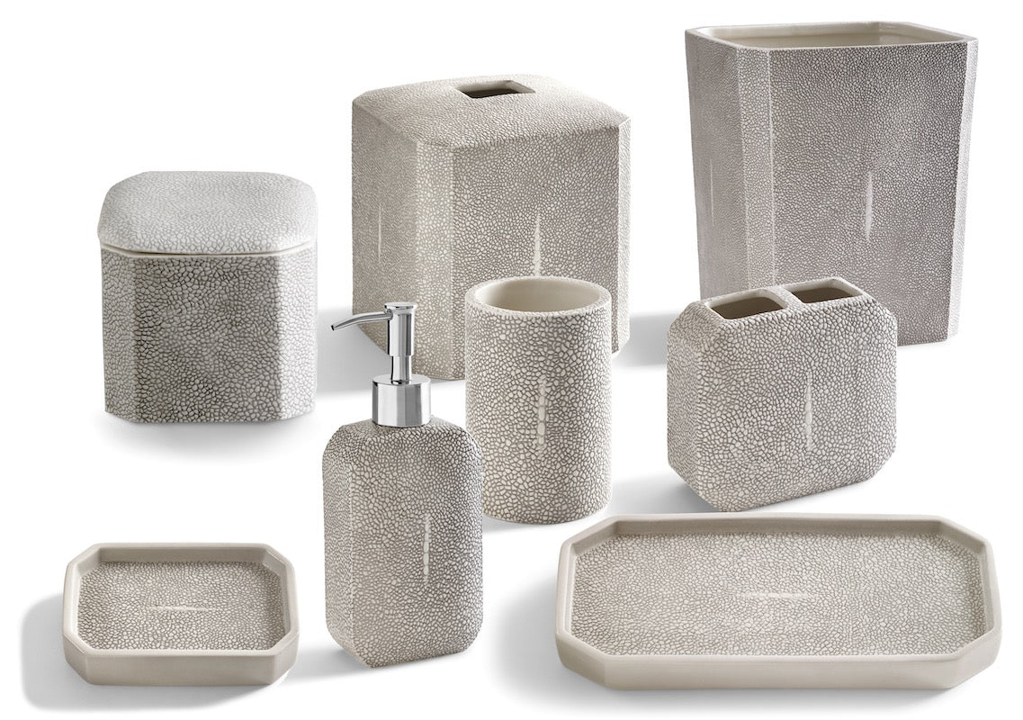 Shagreen Bath Accessories by Kassatex - Bathroom Accessories Set at Fig Linens and Home