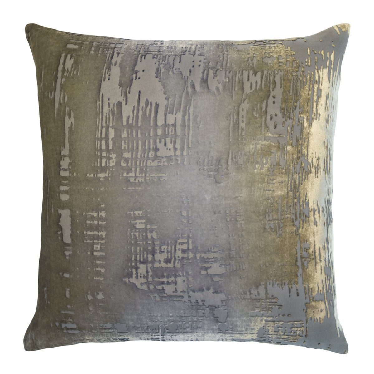 Fig Linens - Brush Stroke Velvet Nickel Pillows Kevin O&#39;Brien Studio