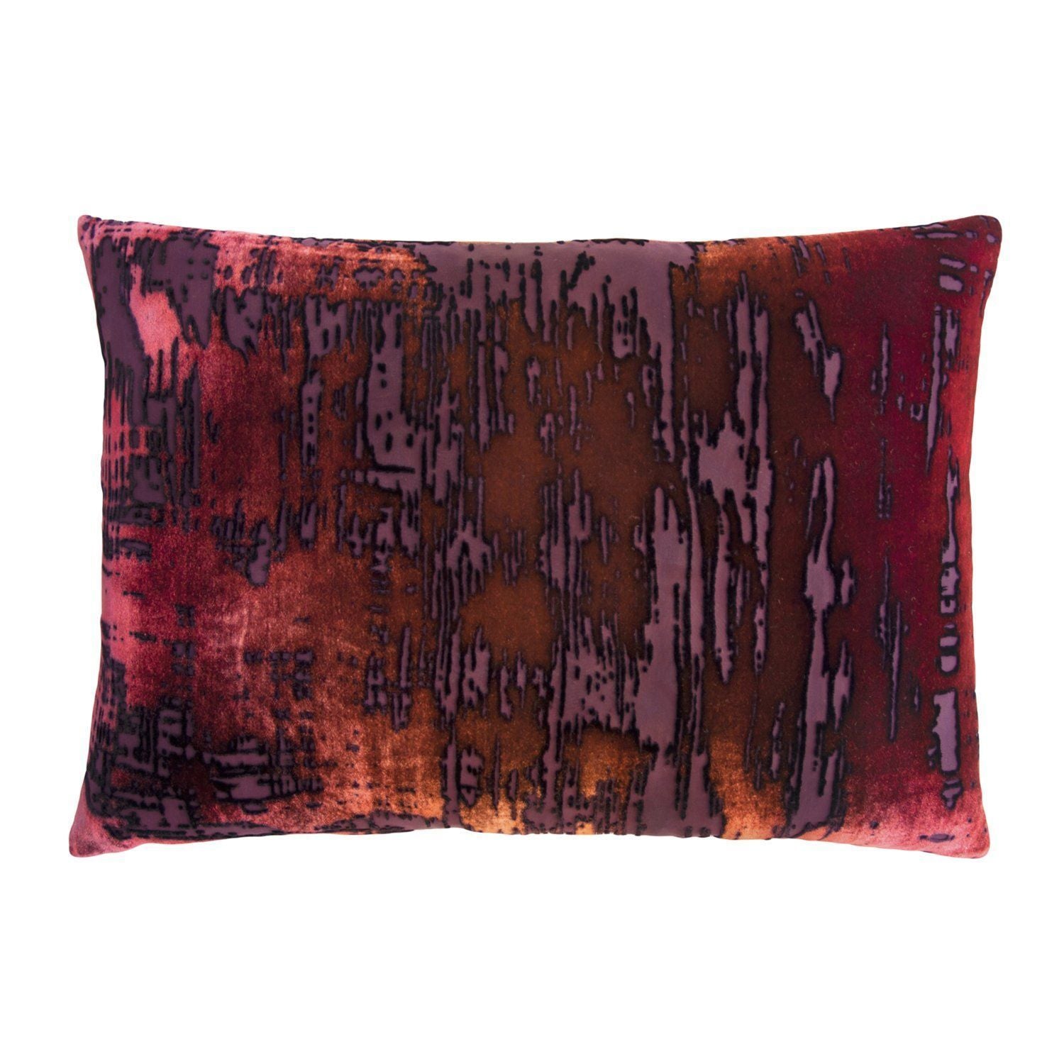 Brush Stroke Wildberry Velvet Pillows by Kevin O'Brien Studio