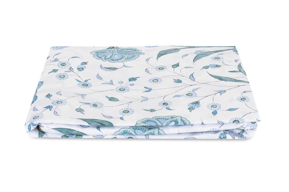 Khilana Blue Fitted Sheet by Matouk Schumacher | Fig Linens