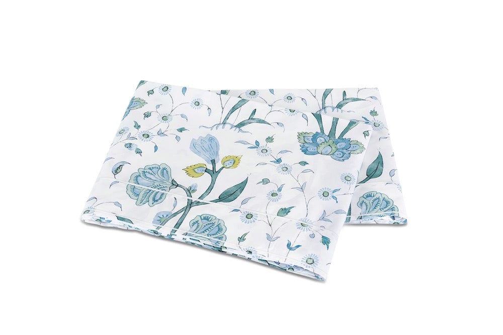 Khilana Blue Flat Sheet by Matouk Schumacher | Fig Linens
