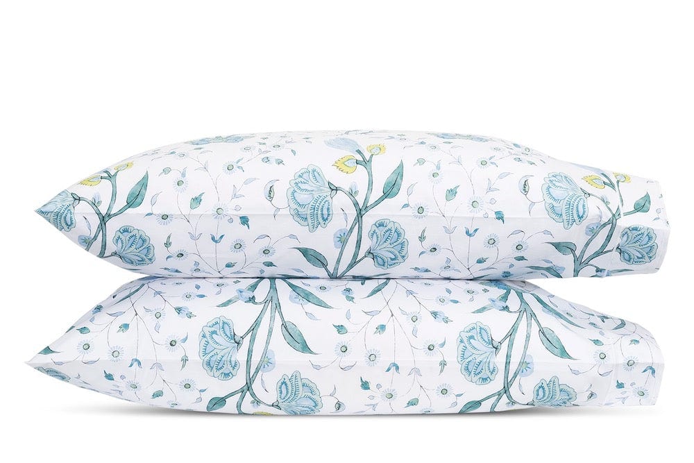 Khilana Blue Pillowcases by Matouk Schumacher | Fig Linens