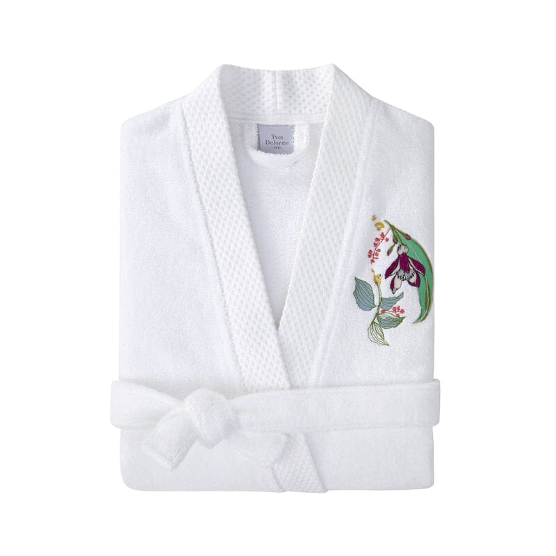 Bahamas Women’s Kimono Bathrobe | Yves Delorme Robes - Folded - Fig Linens and Home