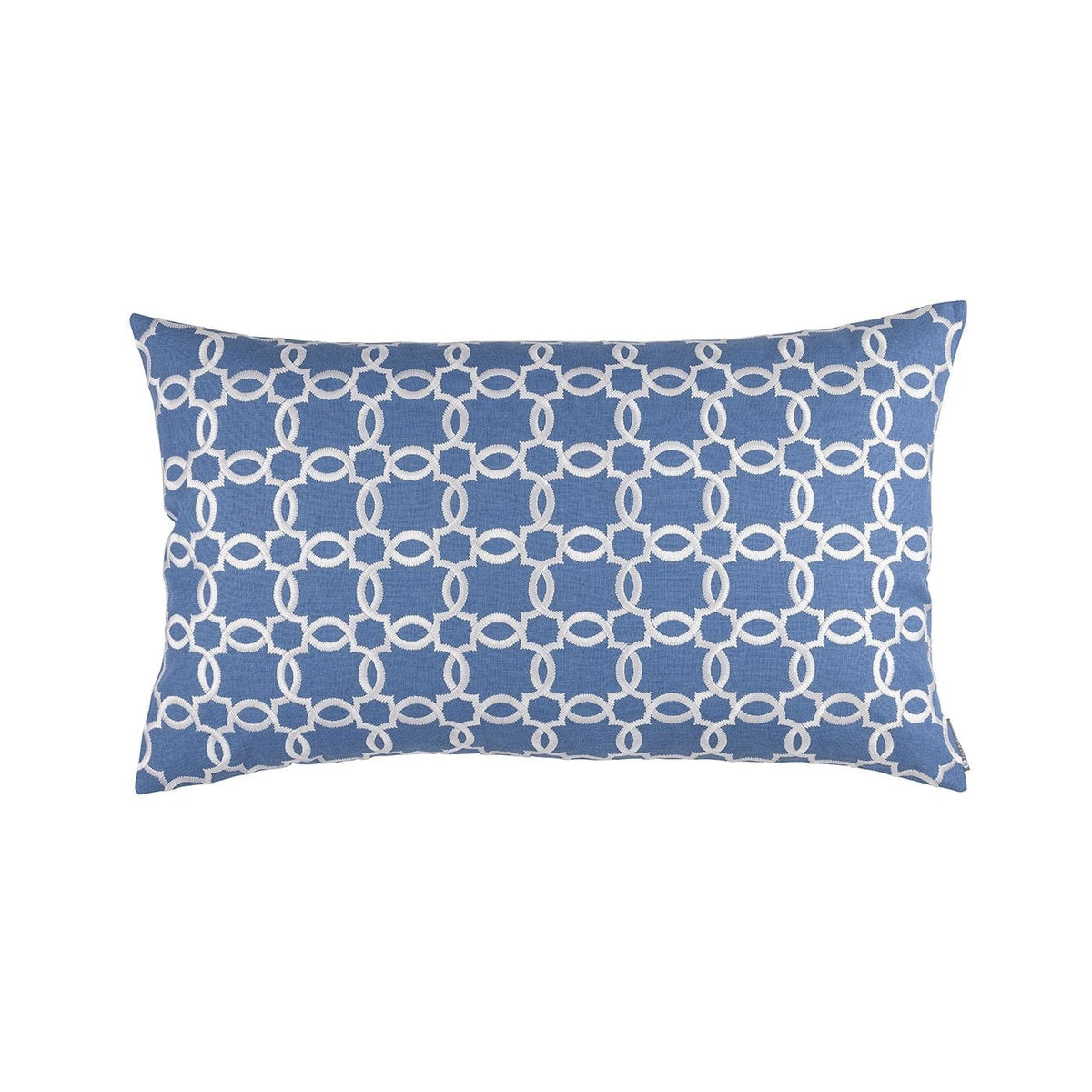 Lynx Azure &amp; White Large Pillow by Lili Alessandra | Fig Linens