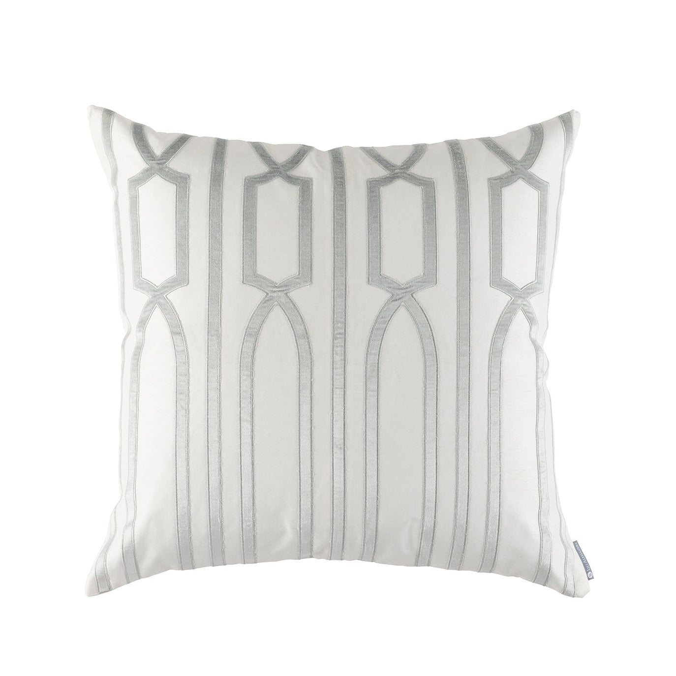 Lili Alessandra Trey Square Pillow Ivory / Aquamarine 24x24 - Fig Linens and Home