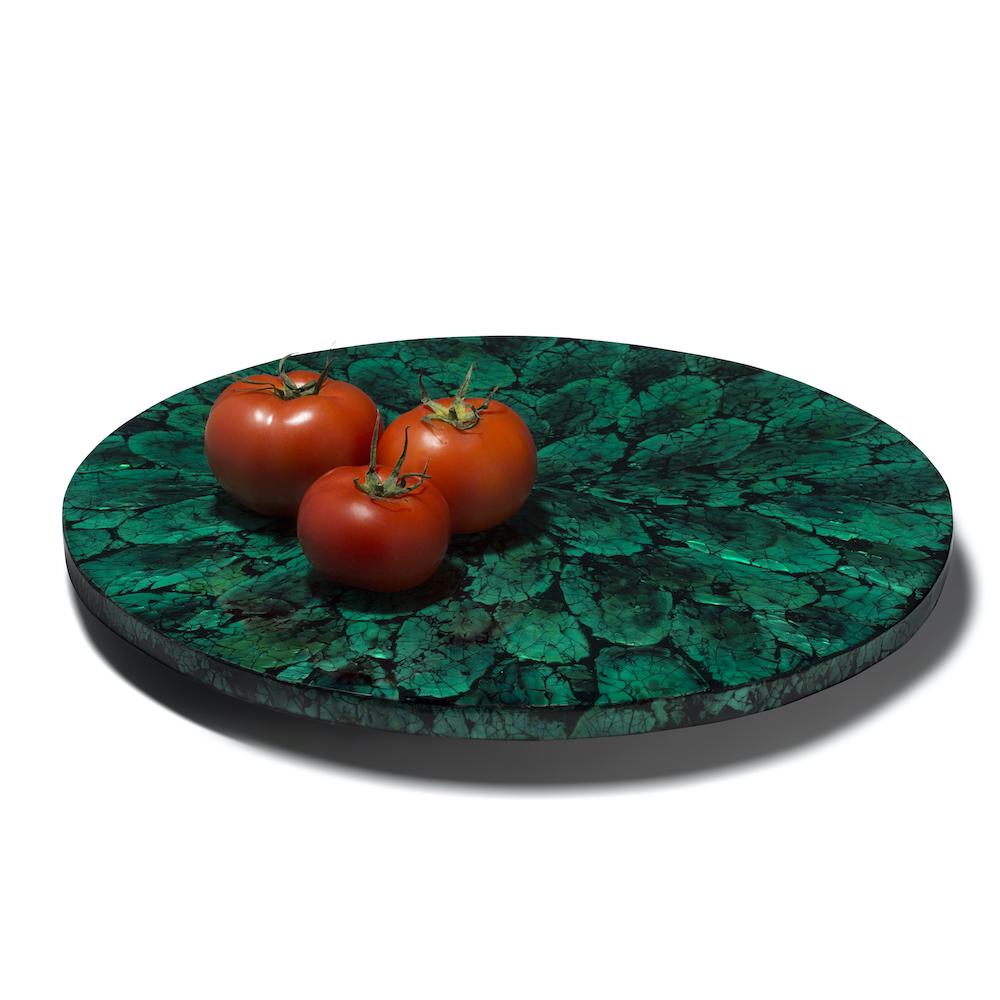 Mother of Pearl Green Revolving Tray | Lazy Susan by LaDorada