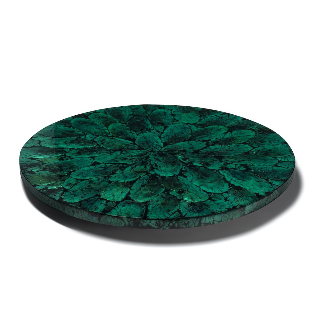 Mother of Pearl Green Revolving Tray | Lazy Susan by LaDorada