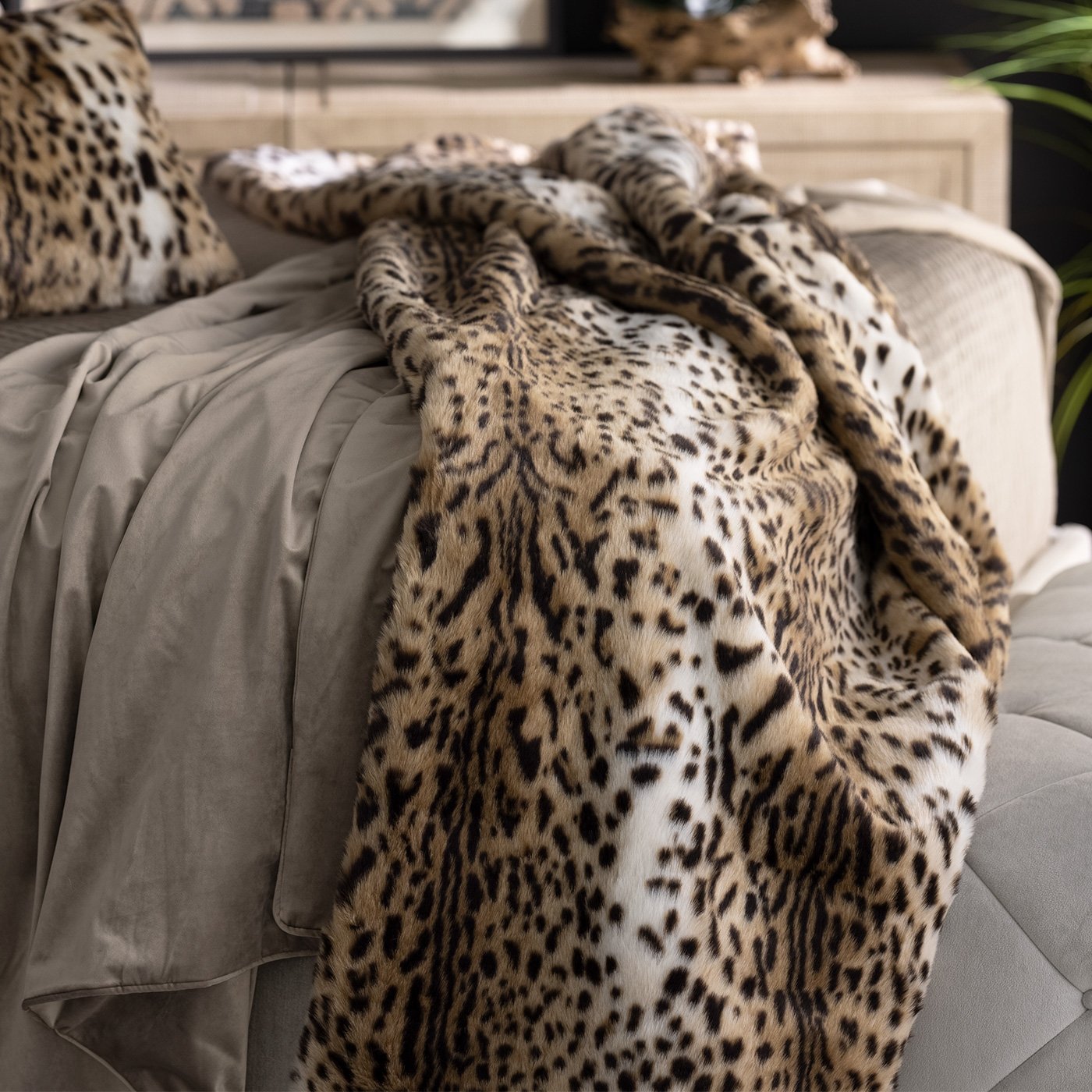 Leopard Faux Fur Throw by Lili Alessandra | Fig Linens and Home