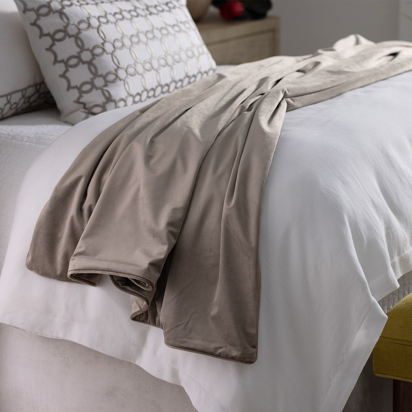 Milo Buff Velvet Throw by Lili Alessandra | Fig Linens and Home