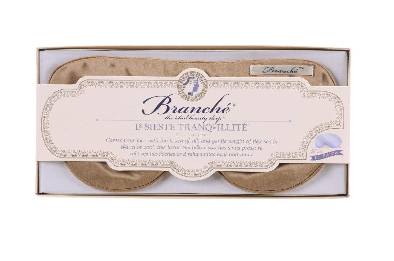Branché La Sieste Tranquillité Silk Eye Pillow Fig Linens toffee