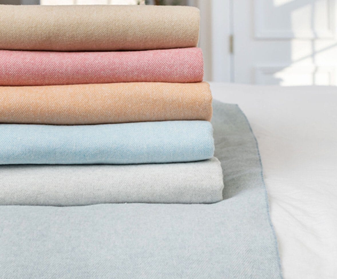 Italian Herringbone Mango Throw by Lands Downunder FIG LINENS AND HOME