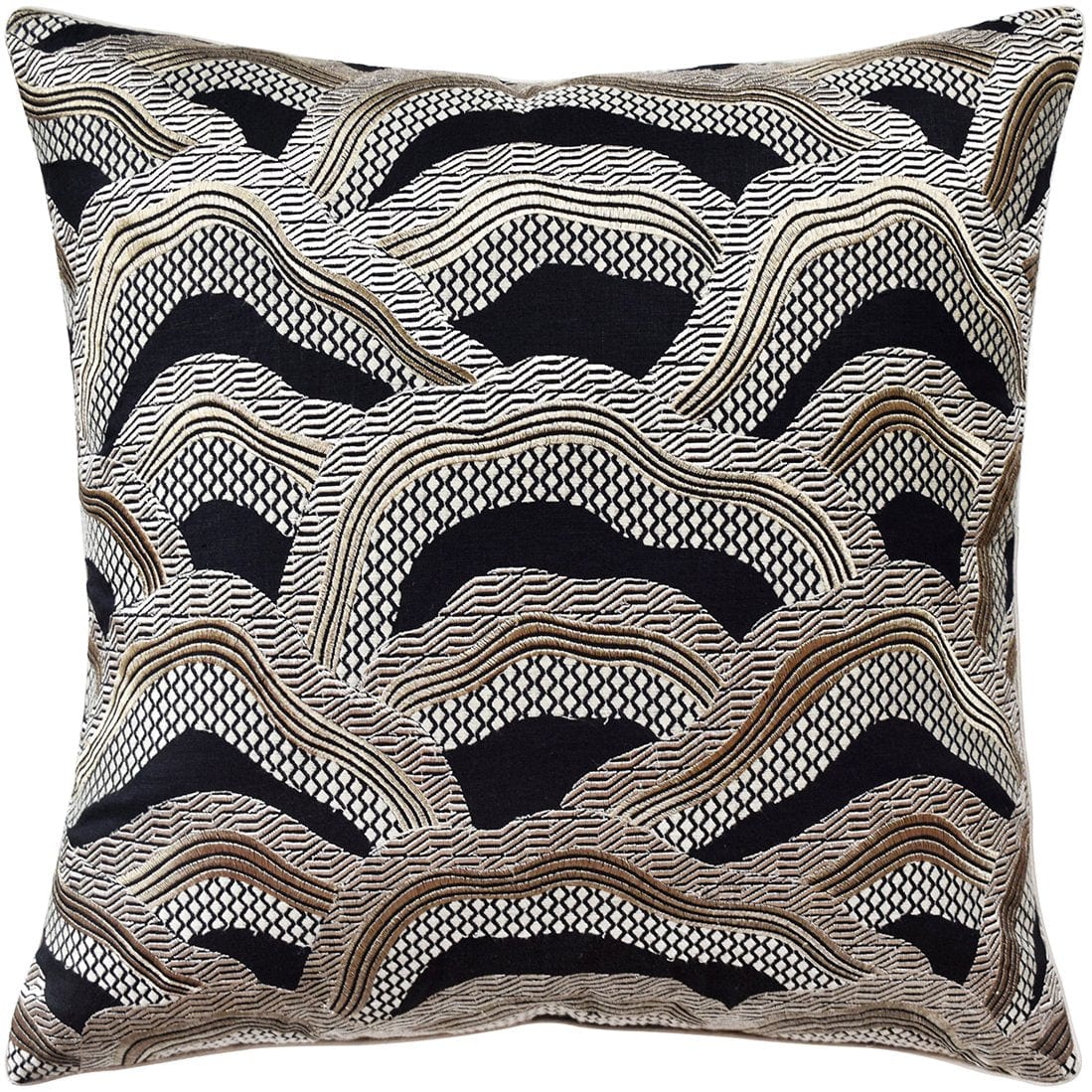 Lez Riziere Black and Gold Pillow
