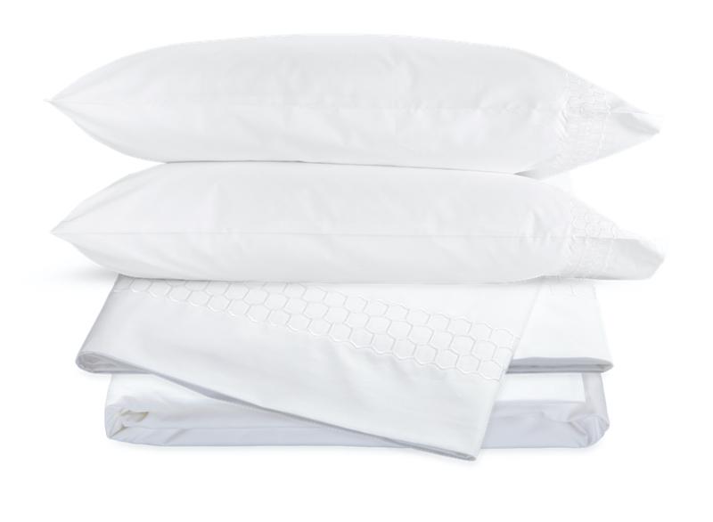 Liana White Sheet Set | Matouk Percale Cotton Sheets