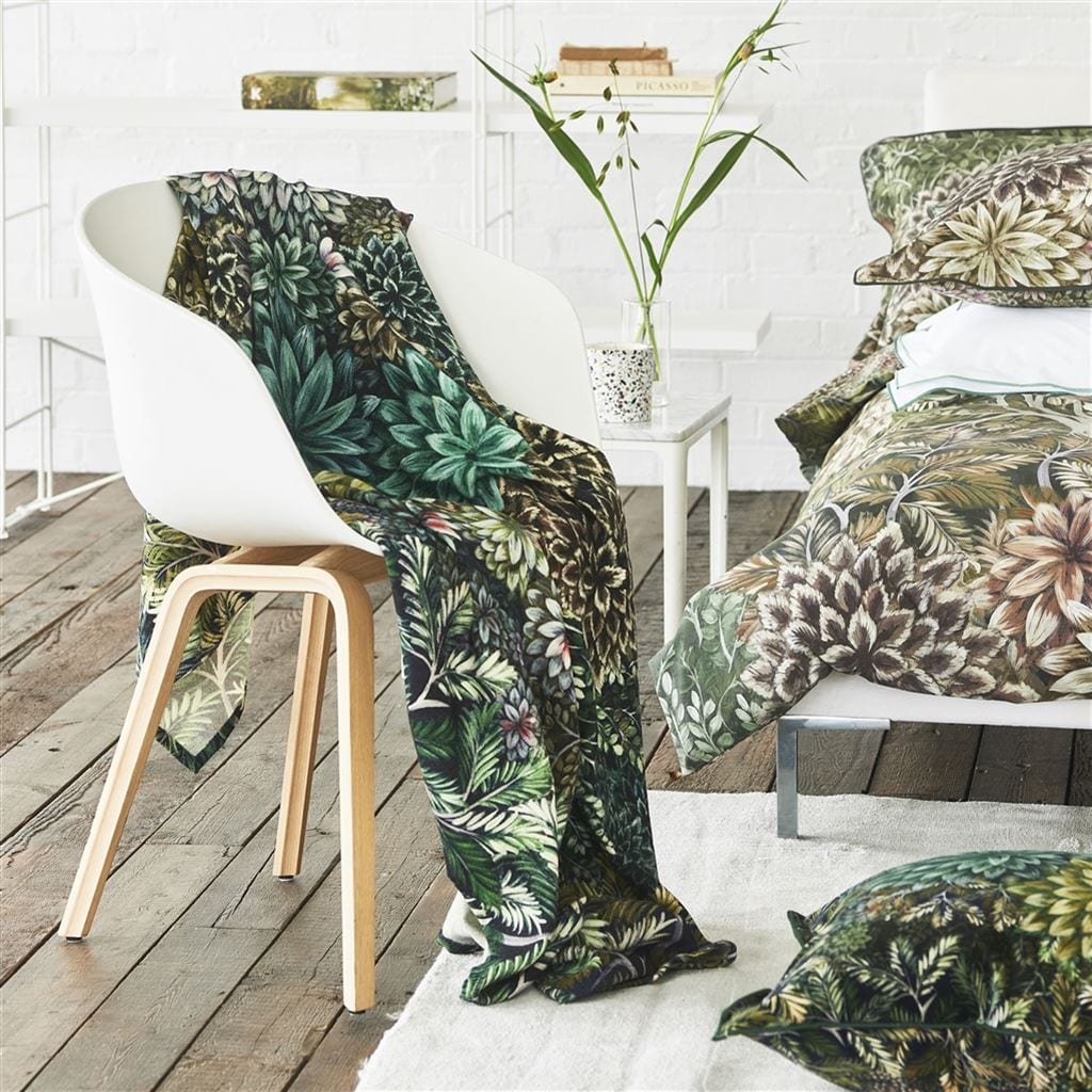 Madhya Moss Wool Throw by Designers Guild | Fig Linens