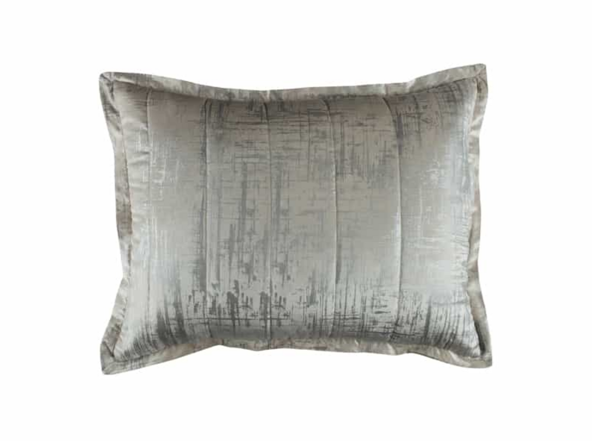 Lili Alessandra Moderne Ivory Velvet Standard Pillow - Fig Linens