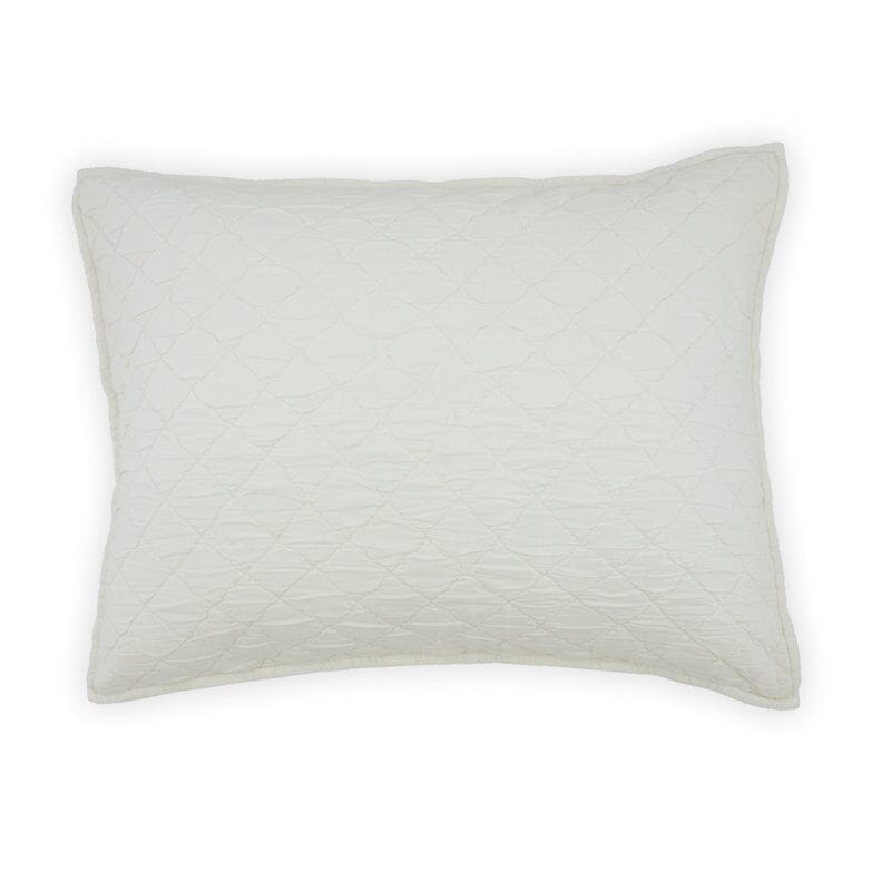 Pillow Sham in Ivory - Louisa Bedding by TL at Home - Traditions Linens Quilted Louisa Style