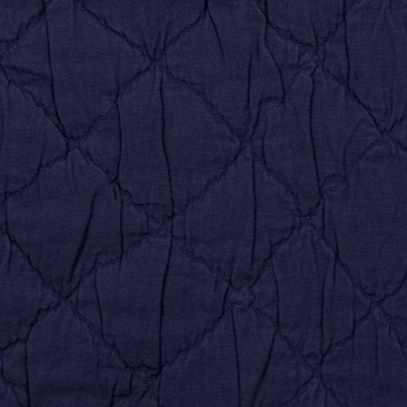 Swatch of Louisa Navy Blue - Louisa Bedding by TL at Home - Traditions Linens Quilted Coverlet Style