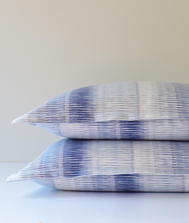 Fig Linens - Lowell Indigo Bedding by Legacy Home - Pillows