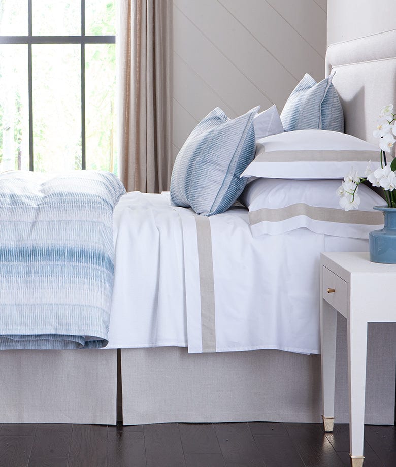 Fig Linens - Lowell Aqua Bedding by Legacy Home