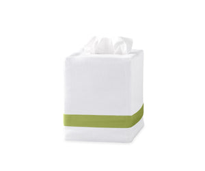 Lowell Tissue Box Cover in Grass | Matouk at Fig Linens