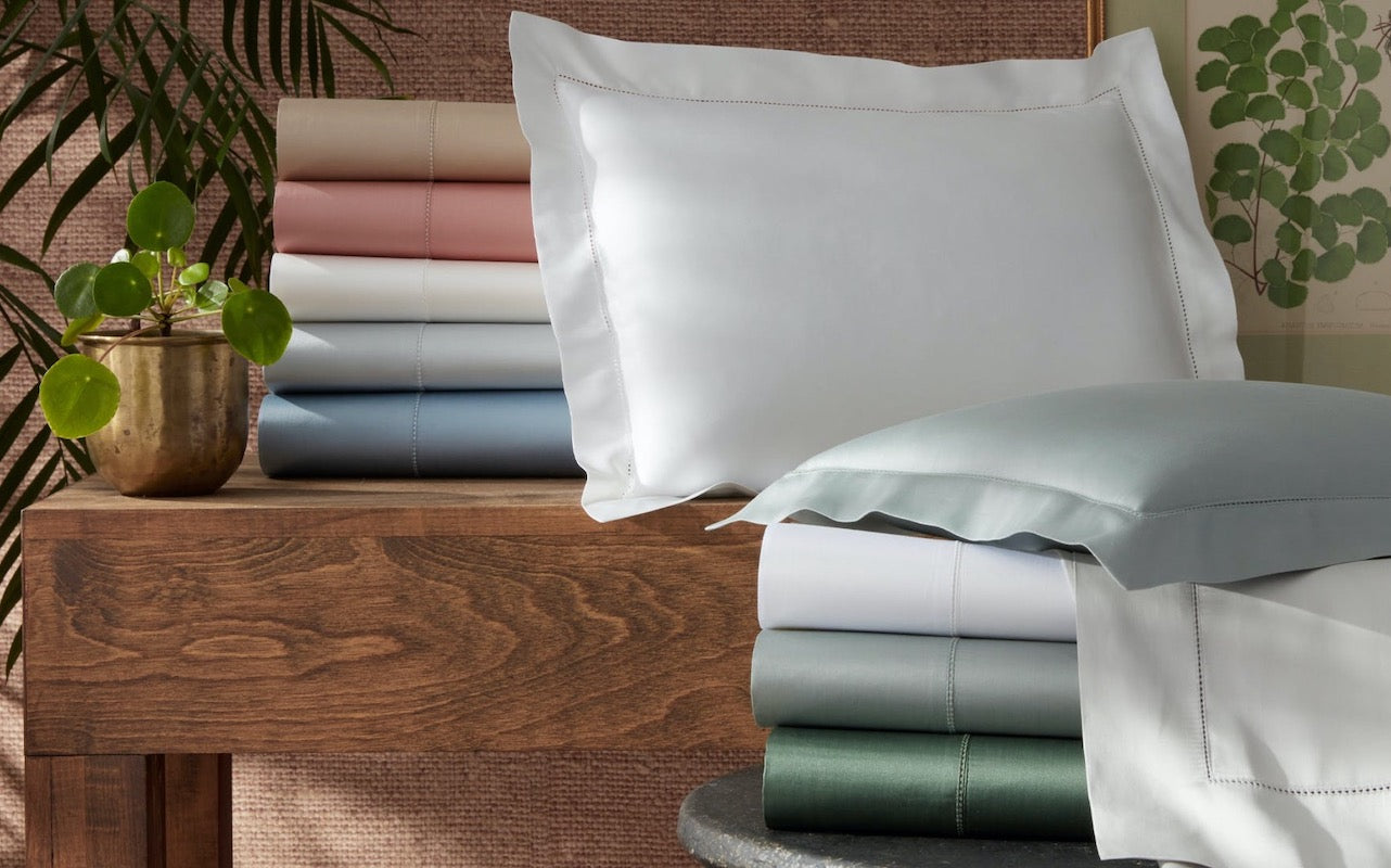 Matouk Bedding - Talita Hemstitch Giza Cotton - Bed Linens and Sheets at Fig Linens and Home