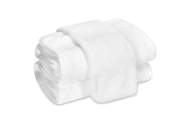 Cairo Wave White Bath Towels | Matouk at Fig Linens