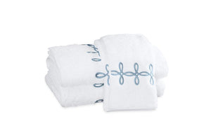 Matouk Gordian Knot Hazy Blue Bath Towels