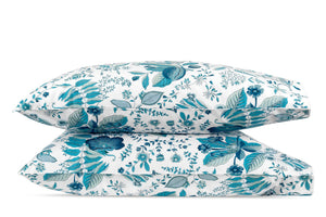 Matouk Schumacher Pomegranate Prussian Blue Pillowcases - Fig Linens
