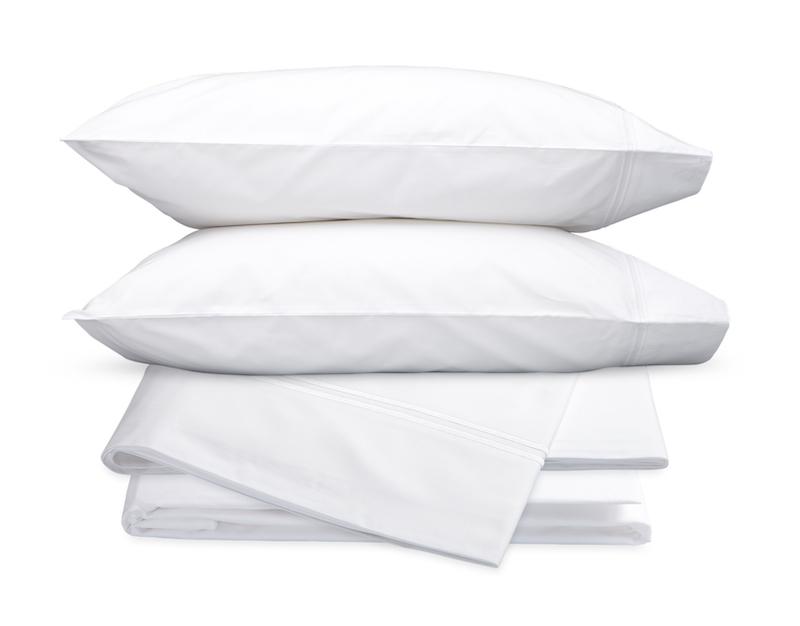 Essex White Hotel Sheets - Matouk Cotton Percale Sheet Sets