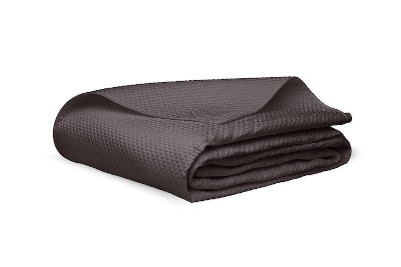 Matouk Alba Charcoal Coverlet | Fig Linens and Home