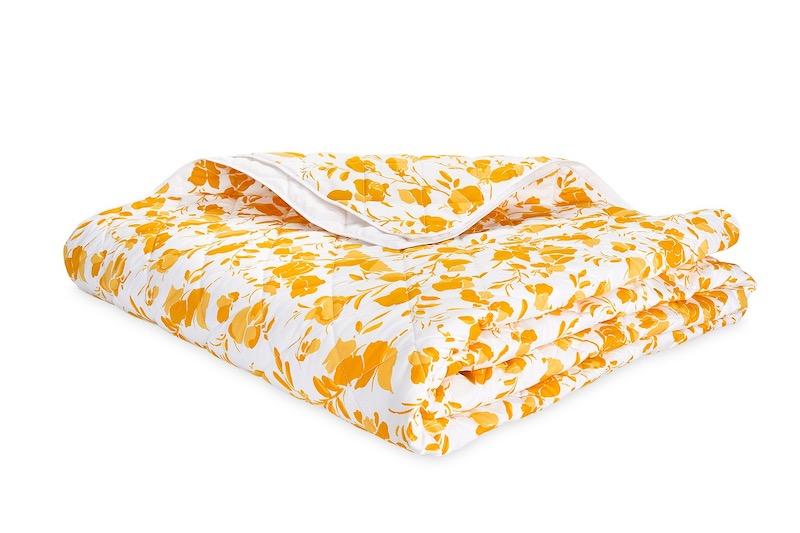 Alexandra Goldenrod Yellow Quilt | LULU DK Matouk at Fig Linens and Home