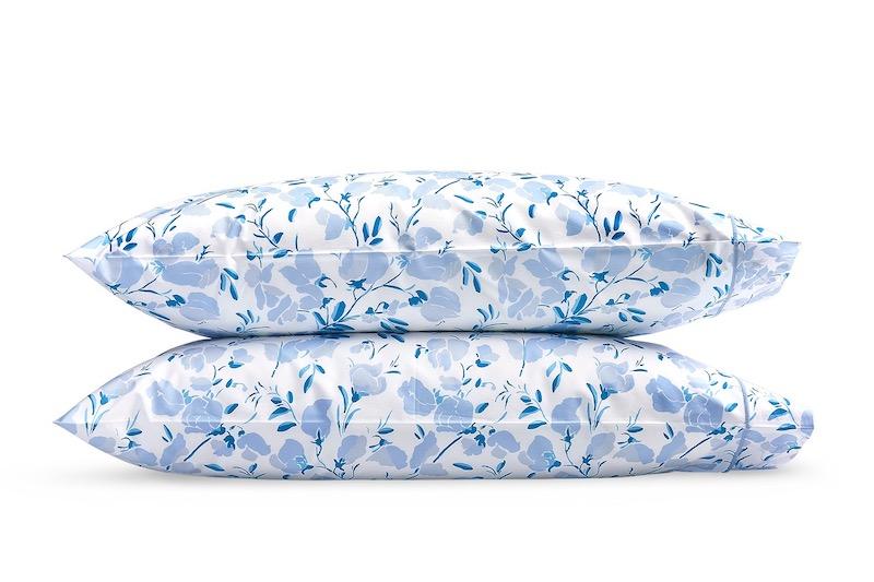Alexandra Sky Blue Pillowcases | Lulu DK Matouk Bedding at Fig Linens