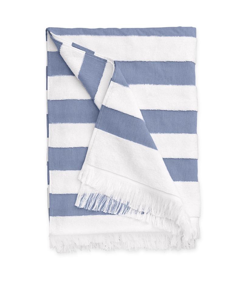 Amado Navy Beach Towel | Matouk at Fig Linens