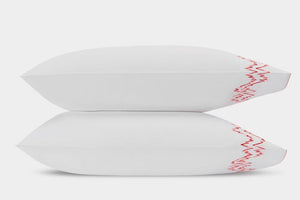 Aries Coral Pillowcases | Matouk at Fig Linens