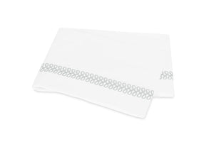 Flat Sheet - Matouk Schumacher Astor Braid Silver Bedding - Fig Linens