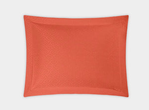 Matouk Schumacher - Athena Matelasse Deep Coral Pillow Sham - Fig Linens and Home