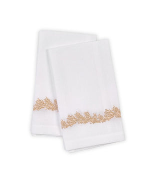Atoll Linen Colored Linen Guest Towels - Matouk at Fig Linens
