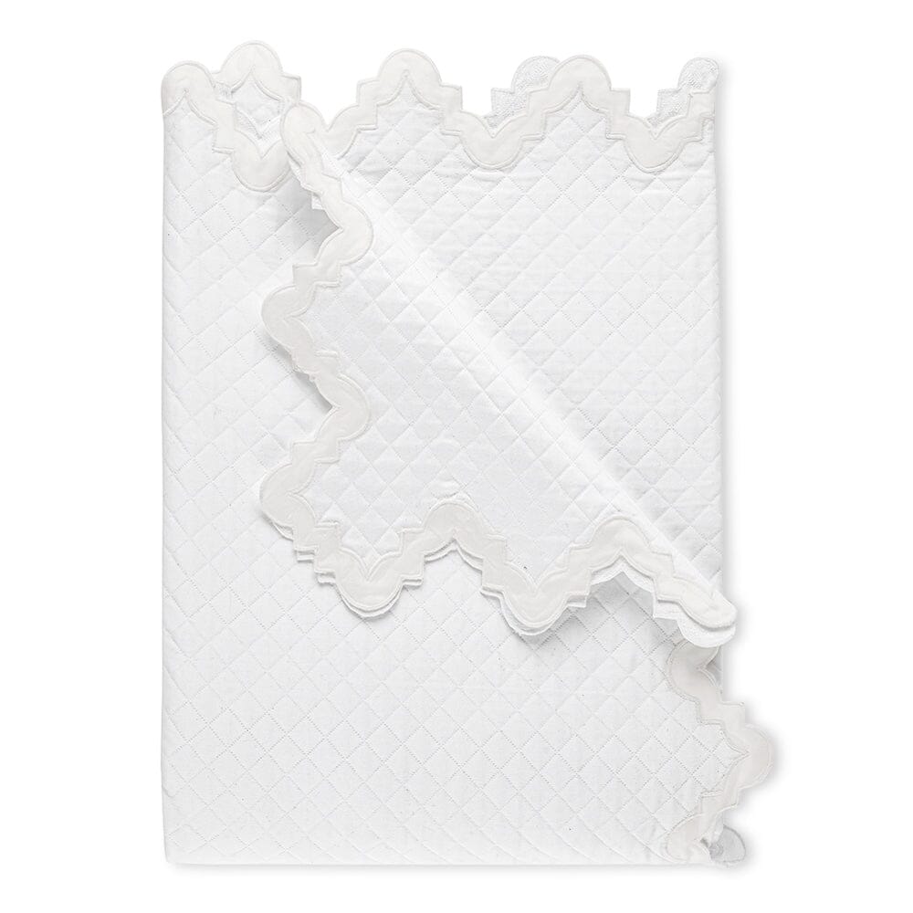 Matouk Aziza Matelasse Coverlet in Bone | Fig Linens and Home