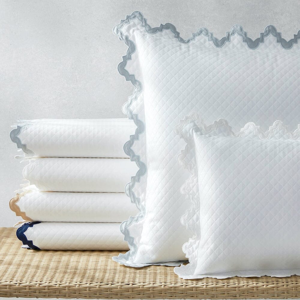 Matouk Aziza Matelasse Pillow Shams and Coverlets at Fig Linens and Home