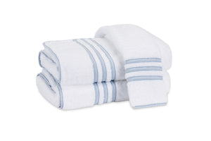 Beach Road Blue Stripe Bath Towels by Matouk | Fig Linens