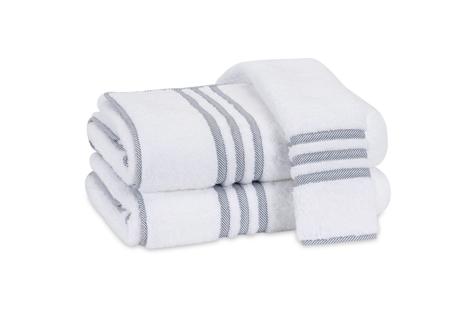 Beach Road Navy Stripe Bath Towels by Matouk | Fig Linens