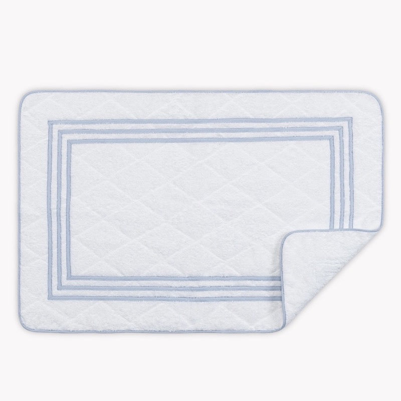 Matouk Bath Mat - Beach Road Quilted Tub Mat in Blue - Fig Linens and Home
