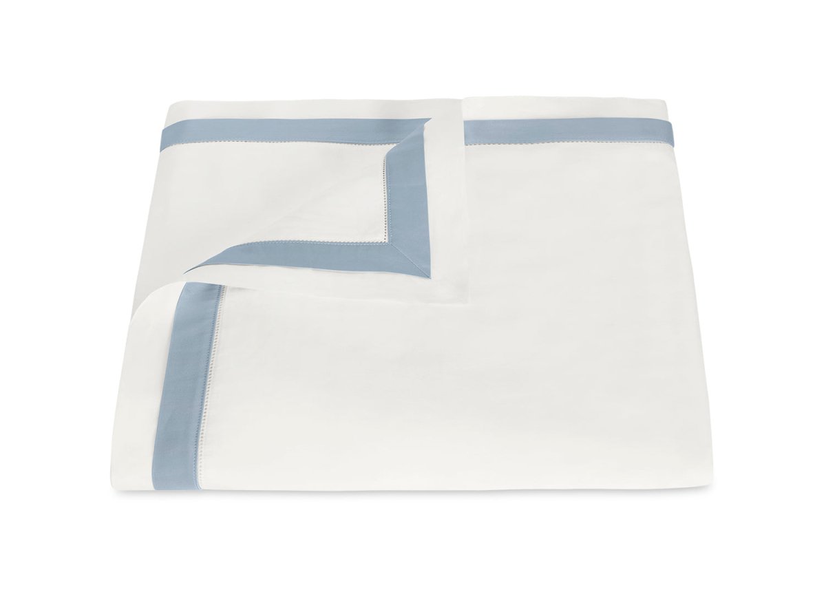 Duvet Cover - Ambrose Bone and Hazy Blue | Matouk Bedding at Fig Linens and Home