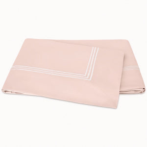 Matouk Bedding - Bel Tempo Nocturne Flat Sheet - Blush Pink - Fig Linens and Home