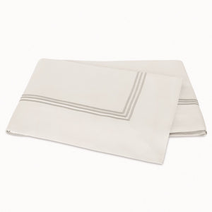 Matouk Bedding - Bel Tempo Nocturne Flat Sheet - Silver - Fig Linens and Home