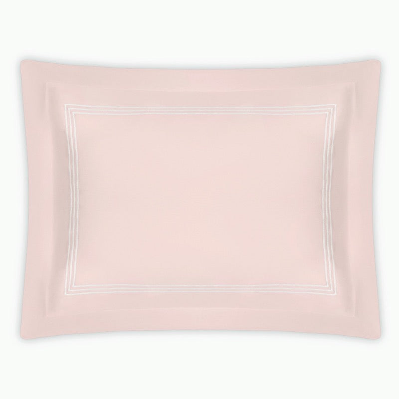 Matouk Bedding - Bel Tempo Nocturne Pillow Sham in Pink Blush Color - Fig Linens and Home