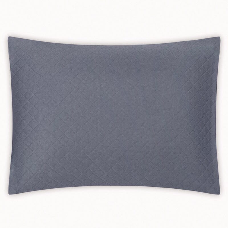 Matouk Petra Matelasse Coverlet - Steel Blue Pillow Sham | Fig Linens and Home