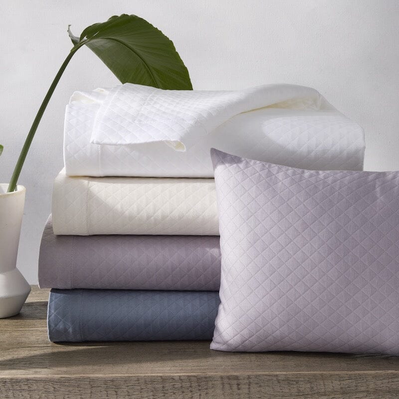 Matouk Petra Matelasse Stack of Pillow Shams | Diamond Bedding at Fig Linens and Home