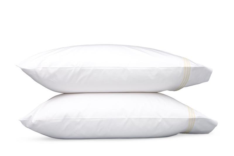 Bel Tempo Ivory Pillowcases | Matouk at Fig Linens