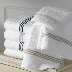 Bel Tempo 3-Line Embroidery Bath Towels | Matouk at Fig Linens